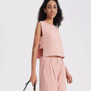 Cropped Linen-look Tank NWT
